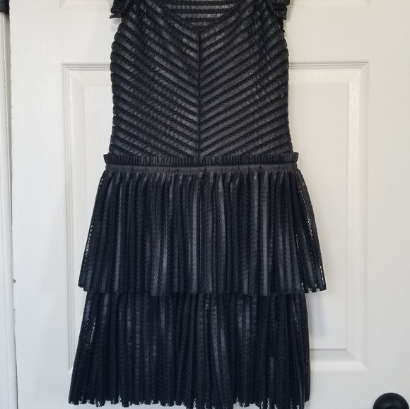 Maje Remony Black Tiered Mini Dress Size 3 - Picture 14 of 15